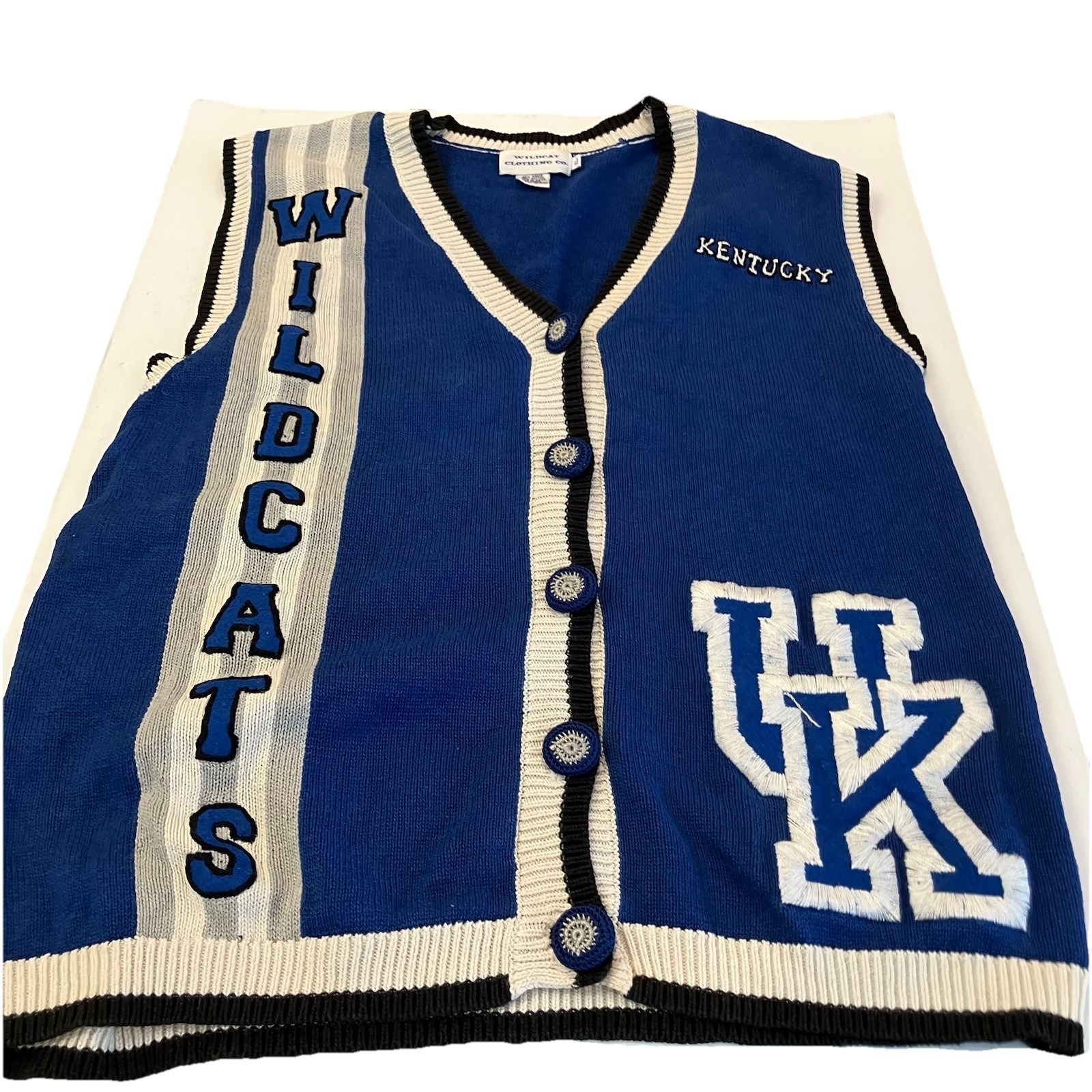 Vintage University Of Kentucky Wildcats Vest Sweater Womens Size Xl